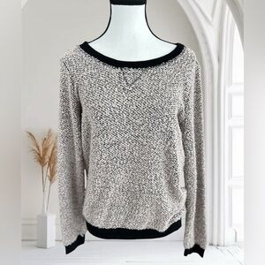 NY Collection textured sweater sweatshirt